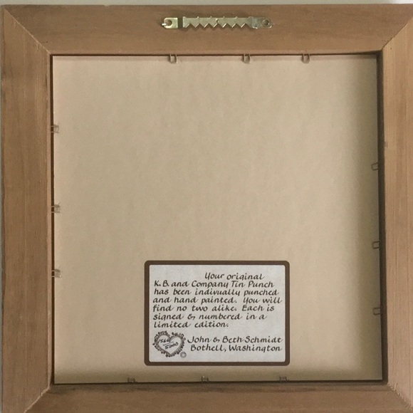 Vintage Original Tin Punch Framed Art - Picture 5 of 7